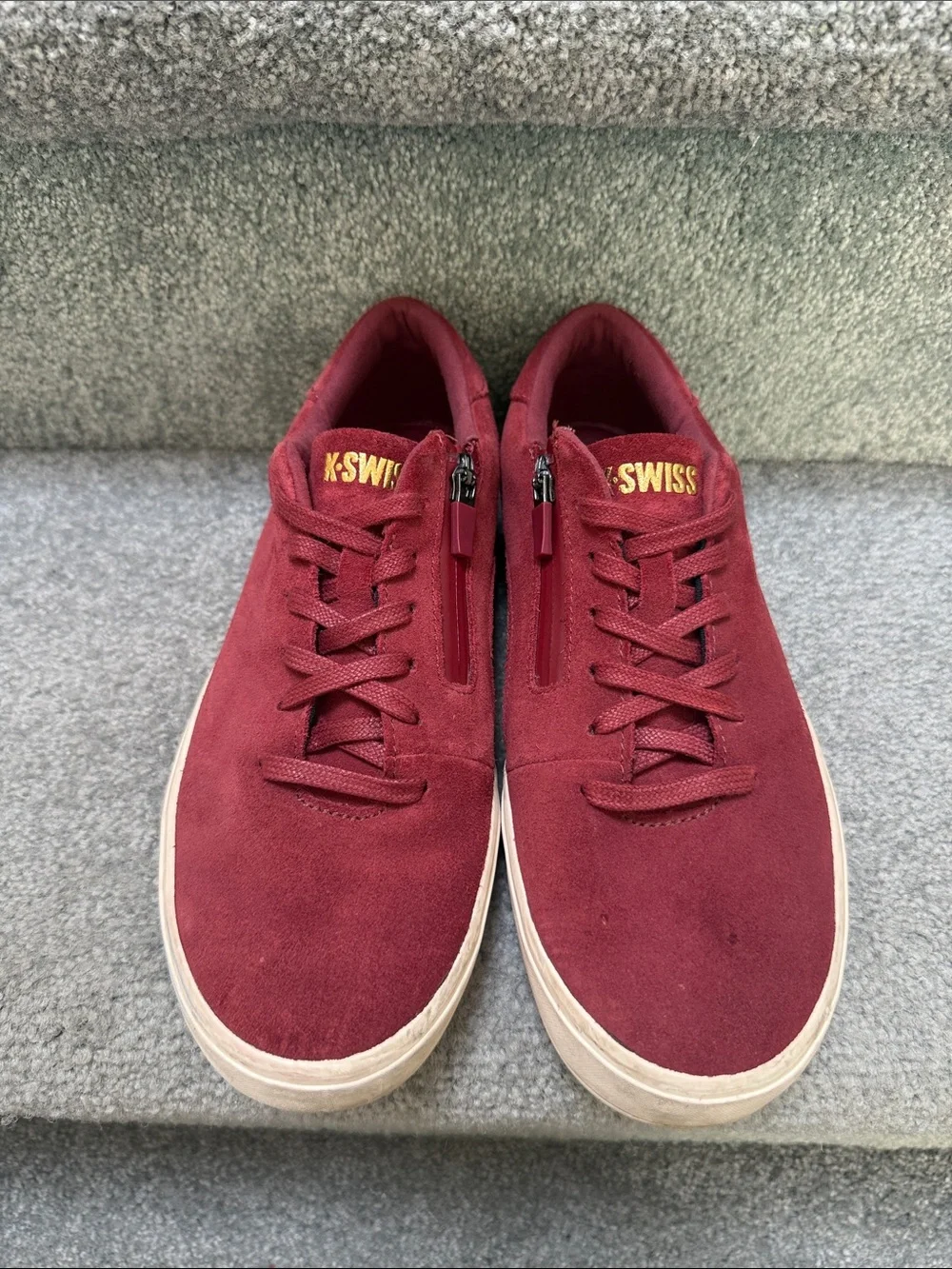 K-Swiss Low-Top Start-Up Maroon Suede Sneakers